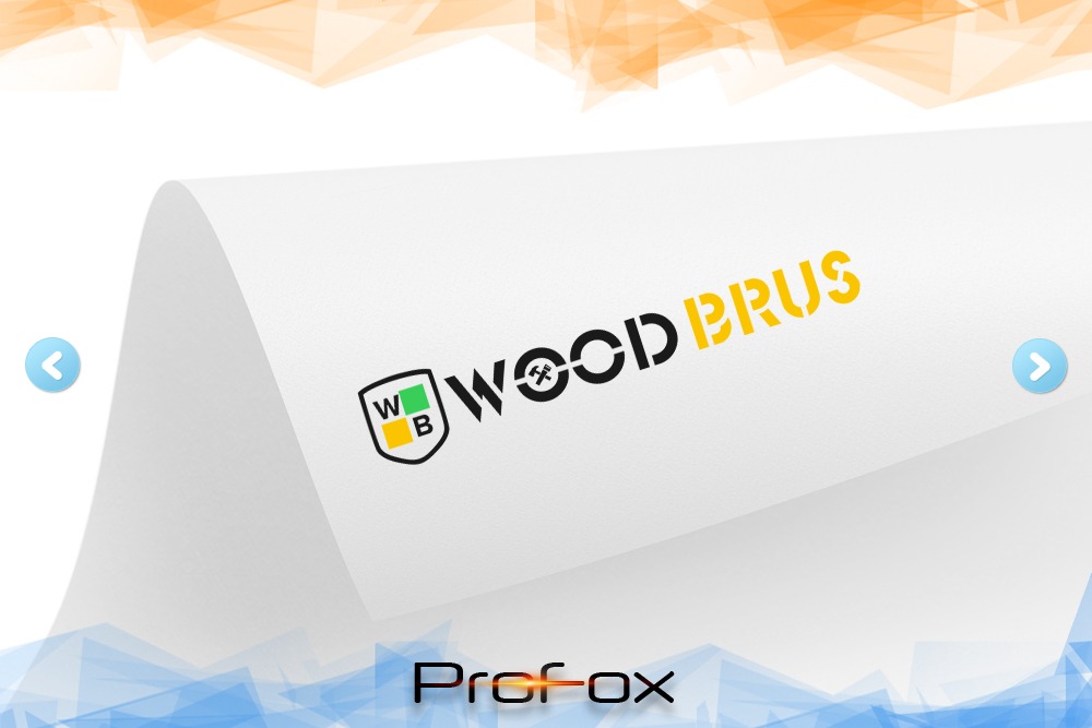 Дизайн логотипа для «Wood Brus» вид 1